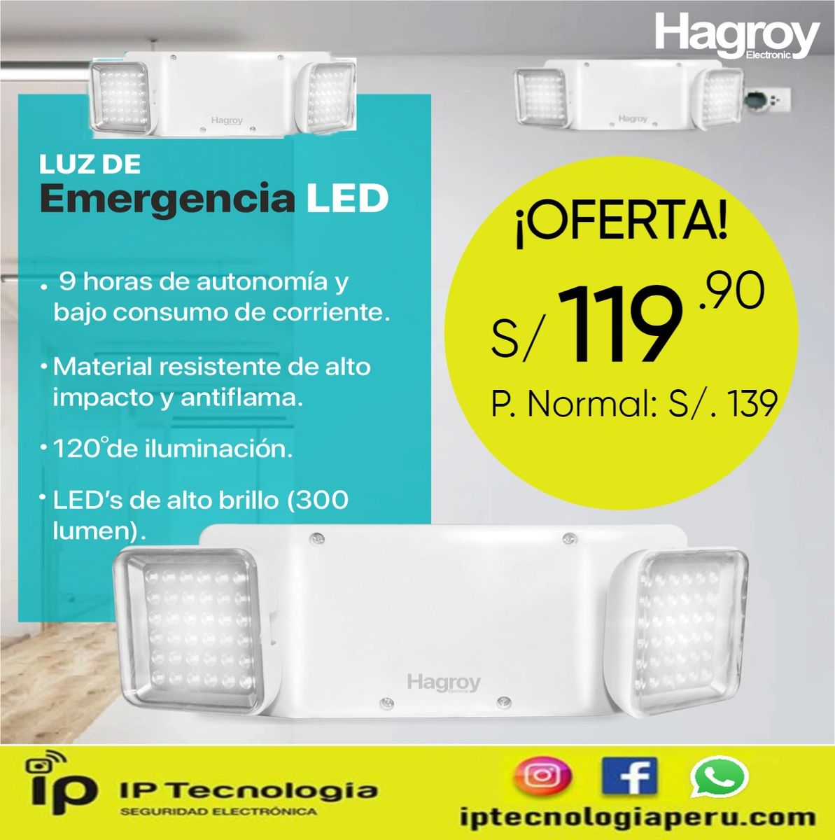 LUCES DE EMERGENCIA HAGROY